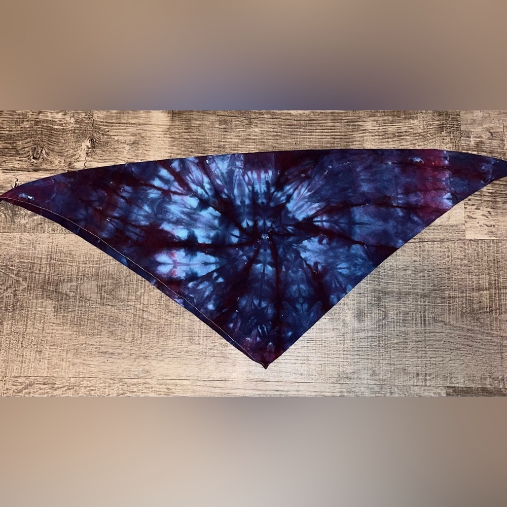 Custom Made Ice Dye Tie Dye Dog Bandana for Medium/Large Dogs